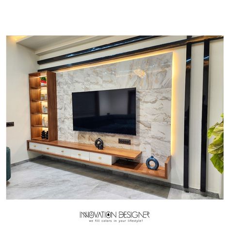 Tv unit design wooden and acrylic finished Wooden Rafters, Tv Lights, Arch Designs For Hall, Arch Designs, Tv Lighting, Unit Design, Pooja Room Door Design, Room Door Design, Tv Wall Design