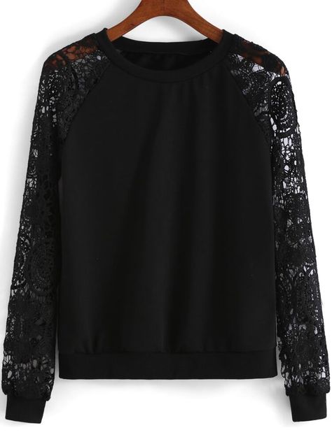 Lace Jacket, Lace Long Sleeve, Girls Fashion Clothes, Long Sleeve Lace, Fashion Tops, Black Lace, Sweatshirts Women, Favorite Outfit, Casual Fashion