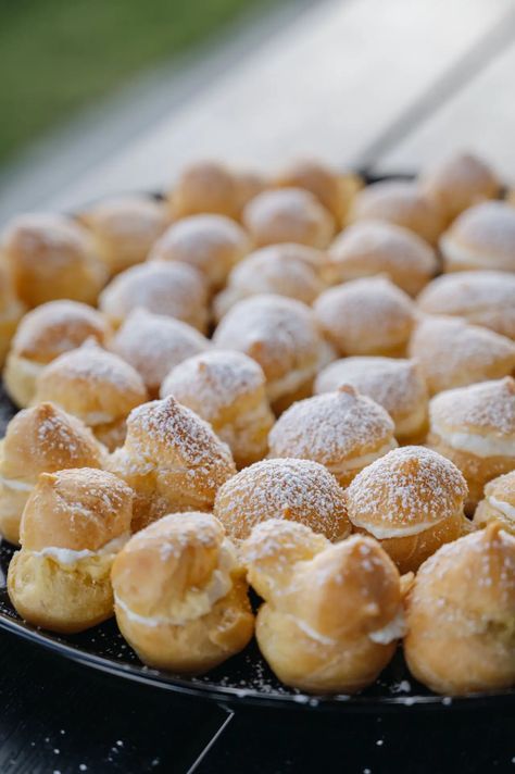 Eggless Cream Puffs, Vegan Pate A Choux Recipe, Vegan Creme Patissiere, Vegan Choux Pastry Recipe, Eggless Choux Pastry Recipe, Vegan Choux Pastry, Vegan Pastry Cream, Vegan Profiteroles, Dairy Free Cream Puffs