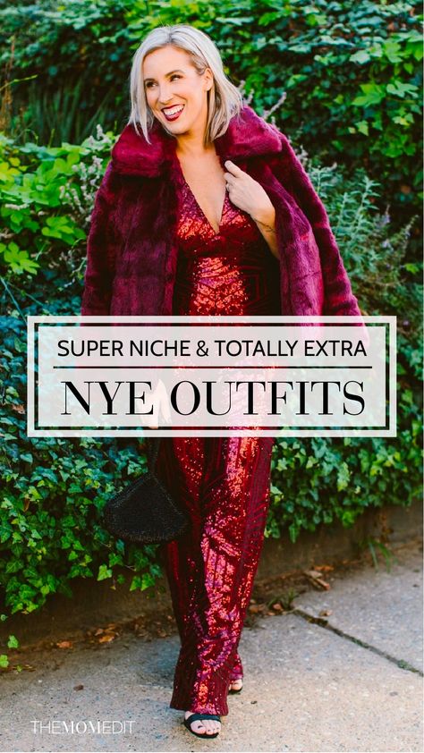 THE GUIDE TO DAZZLING NEW YEAR'S EVE OUTFITS | TME's newest style guide is here, & oh, baby, it's EXTRA. Pages of fab, almost-whimsical NYE outfits, no matter your plans. It's a full-blown vibe. | #TheMomEditStyle #NYEOutfits #NewYeaersEveOutfits #StyleGuide #NYEStyleGuide #FashionTips #StyleTips #FashionEditorStyle #ShoppingTips #WinterOutfits #SequinOutfits #SparklyOutfits #NYEDress #NYETop #NYEOutfitIdeas #NYEOutfitInspo #SparklyPants #CasualNewYearsEveOutfits #CuteNYEOutfits 90s New Years Eve Outfit, Eclectic New Years Outfit, New Years Eve Outfit Pregnant, Vintage New Years Eve Outfit, Velvet New Years Eve Outfit, New Year’s Eve Pregnancy Outfit, Cute Nye Outfits, Casual New Years Eve Outfits, Sparkly Pants