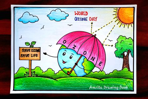 #worldozonedaydrawing #saveozone #saveozonelayer #worldozoneday2023 #ozonedaydrawing #ozonedayposter #ozoneday #ozonelayer #ozonelayerdepletion #saveozonelayer #saveenvironment #saveearth #savelife #climatechange #globalwarming #drawing #howtodraw #easydrawing #poster #postermaking #posterdrawing #chartmaking #competition Ozone Layer Drawing, Ozone Day Drawing, Rays Drawing, Save Environment Drawing, Nature Drawing For Kids, World Ozone Day, Button Crafts For Kids, Environment Drawing, Tree House Drawing