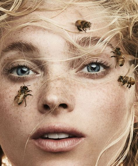 Ben Hassett on Instagram: “@harpersbazaarus @natasharoyt @hoskelsa @gobbifranco @fulviafarolfi @yukie_miyakawa_nails #harpersbazaar #benhassettstudio…” Bee Venom Therapy, Honey Bee Pollen, Bee Venom, Avant Garde Makeup, Under The Knife, Bee Sting, Bee Inspired, Modern Tattoos, Carpal Tunnel