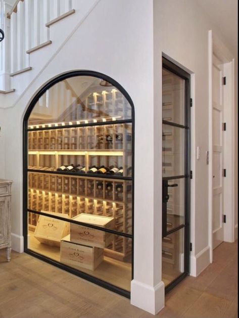 Under Stairs Wine Cellar, تحت الدرج, Open Stairs, Wine Closet, Home Wine Cellars, Cellar Design, Versace Home, Understairs Storage, Stair Storage