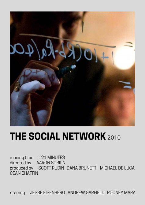 my original minimalist movie poster The Social Network Poster, Social Network Movie, Rooney Mara, Minimalist Movie Poster, The Social Network, Andrew Garfield, Social Networks, Movie Poster, Social Network