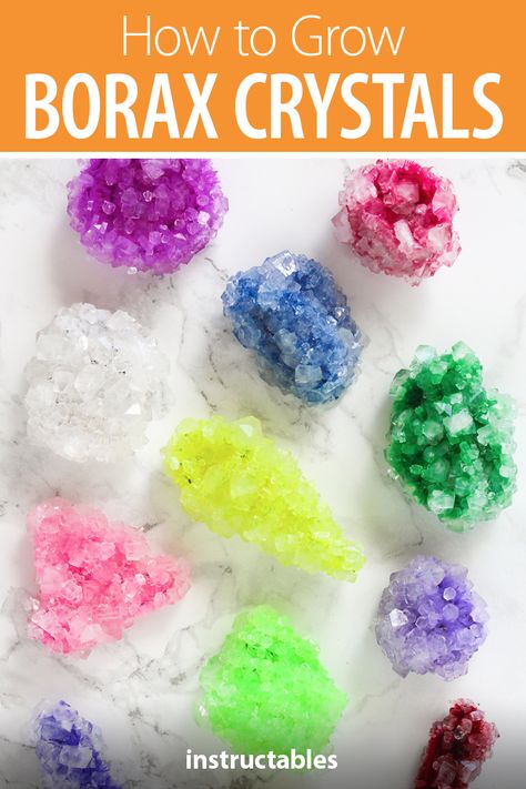 Make Crystals, Borax Crystals, Babysitting Crafts, Growing Crystals, Crafts Kids, Pipe Cleaners, Crystal Crafts, Diy Crystals, Camping Crafts