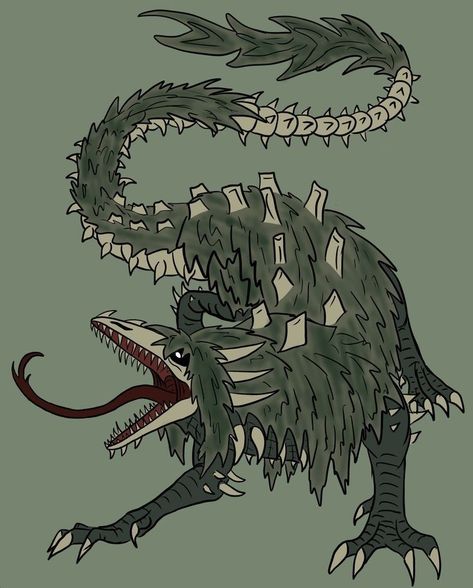 Scp 682, Zombie Apocalypse Outfit, Monster Drawing, Dnd Dragons, Kaiju Monsters, Monster Concept Art, Fantasy Creatures Art, Mythical Creatures Art, Creature Concept Art