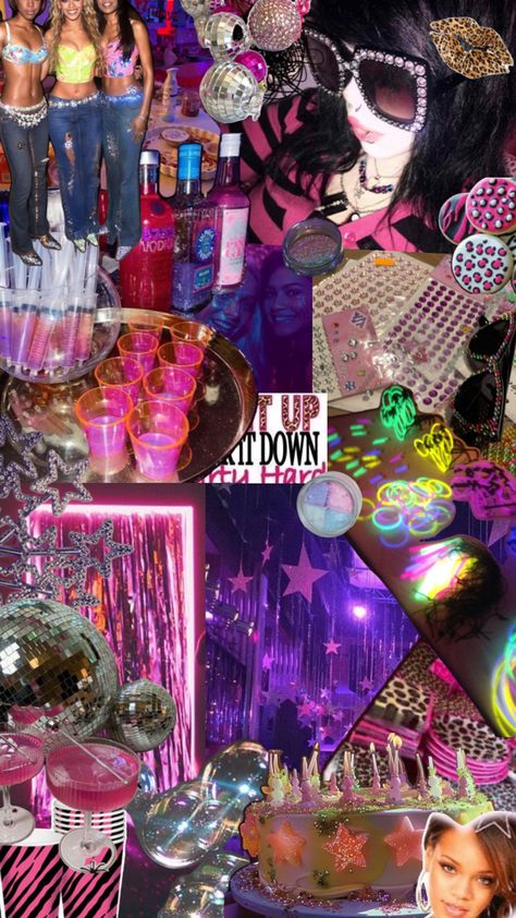 Mcbling Party Decor, Mcbling Birthday Party, Myspace Party, Mcbling Party, 2006 Aesthetic, Emo Party, 19th Bday, Euphoria Party, Bling Party