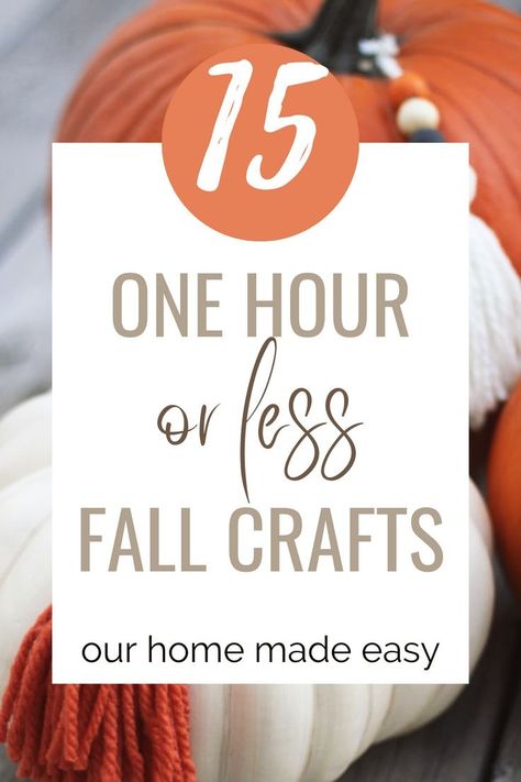 Super Easy Fall Crafts, Fall Crafts On A Budget, Fall Home Decor Crafts Diy, Craft Ideas For Adults Halloween, Simple Cheap Crafts For Adults, Cute Simple Fall Crafts, October Craft Ideas For Adults, September Crafts For Adults Diy, Fall Crafts For Home Decor