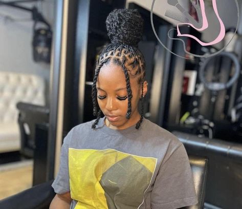 Shoulder Length Loc Styles, Small Locs Hairstyles, Elegant Loc Styles, Cute Locs Hairstyles, Retwist Styles, Cute Locs, Lock Hairstyles, Loc Styles For Women, Marley Locs