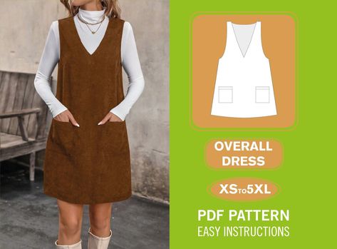 Overall Dress Sewing Pattern Milkmaid Dress Pinafore Dress Sewing Patterns Pinafore Dress Pattern Women Pattern PDF Pattern - Etsy UK Overall Dress Sewing Pattern, Pinafore Sewing Pattern, Pinafore Dress Pattern, Pinafore Pattern, Milkmaid Dress, Women's Sewing Pattern, Joy Dress, Pattern Dress Women, Blouse Pattern Sewing