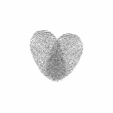 Two Fingerprints Heart Tattoo, Dot Heart Tattoo, Heart Shaped Tattoo Ideas, Creative Heart Tattoo, Tattoos To Represent Parents, Tattoos Fingerprint, Heart Fingerprint Tattoo, Fingerprint Tattoo Memorial, Thumb Print Heart Tattoo