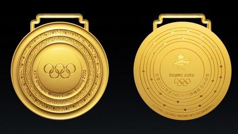 Winter Olympics 2022, Medal Design, Olympic Gold Medal, Beijing Olympics, Olympic Gold Medals, Winter Olympic Games, Olympic Medals, Paralympic Games, Alpine Skiing