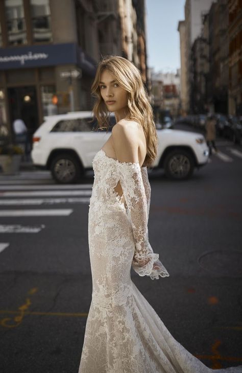 Kingsley James Bridal, Rose Lace Wedding Dress, Lace Long Sleeve Wedding Dresses, Neta Benshabu Wedding Dress, Netta Benshabu Wedding Dress, Long Sleeve Wedding Dress Off Shoulder, Off The Shoulder Long Sleeve Wedding Dress, Fitted Long Sleeve Wedding Dress, Tight Lace Wedding Dress