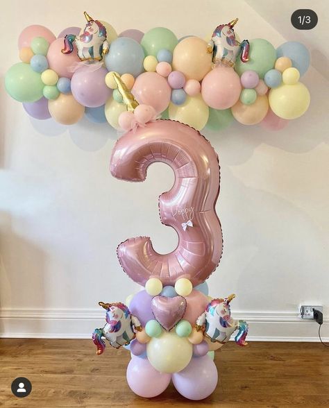 Unicorn Birthday Party Balloons, Unicorn Birthday Balloons, Unicorn Balloon Bouquet, Unicorn Balloon Decorations, Unicorn Party Balloons, Butterfly Birthday Party Invitations, Princess Balloons, Candy Theme Birthday Party, Birthday Background Design