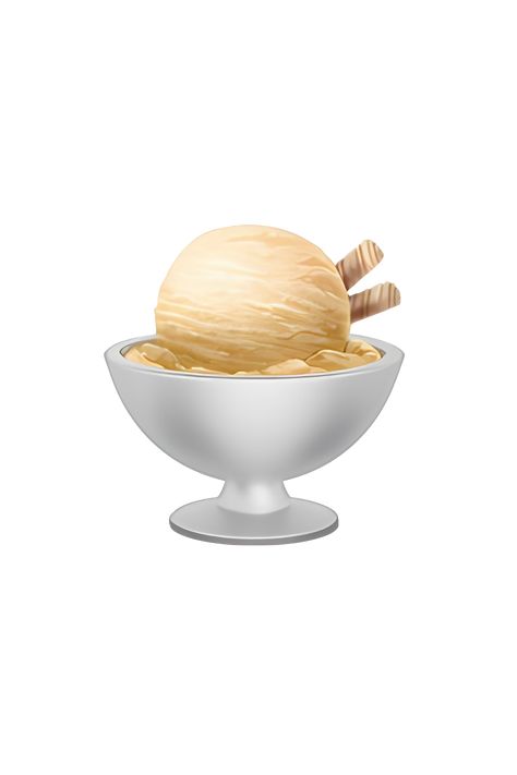 The emoji 🍨 depicts a scoop of ice cream with a swirl on top, served in a waffle cone. The ice cream appears to be a light shade of beige or yellow, with a smooth and creamy texture. The waffle cone is brown and has a crispy texture. The swirl on top of the ice cream is white and appears to be soft and fluffy. Overall, the emoji looks delicious and tempting. Emoji Stickers Iphone Aesthetic, Beige Emojis, Brown Emoji, Emoji Stickers Iphone Png, Ice Emoji, Ios Stickers Emoji, Iphone Emoji Png Transparent, Waffle Emoji, Ios Emoji Png