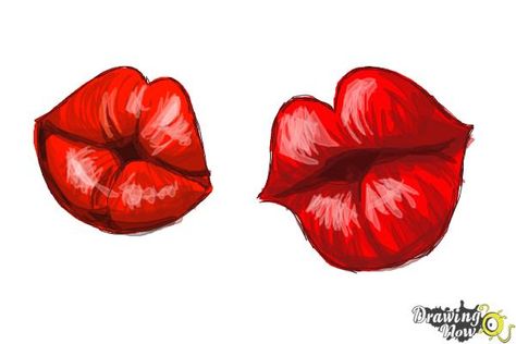 Puckered Lips, Lips Cartoon, Cartoon Kiss, Kindergarten Drawing, Kissing Drawing, Lips Sketch, Kiss Lips, Kissing Lips, Drawing Lessons For Kids