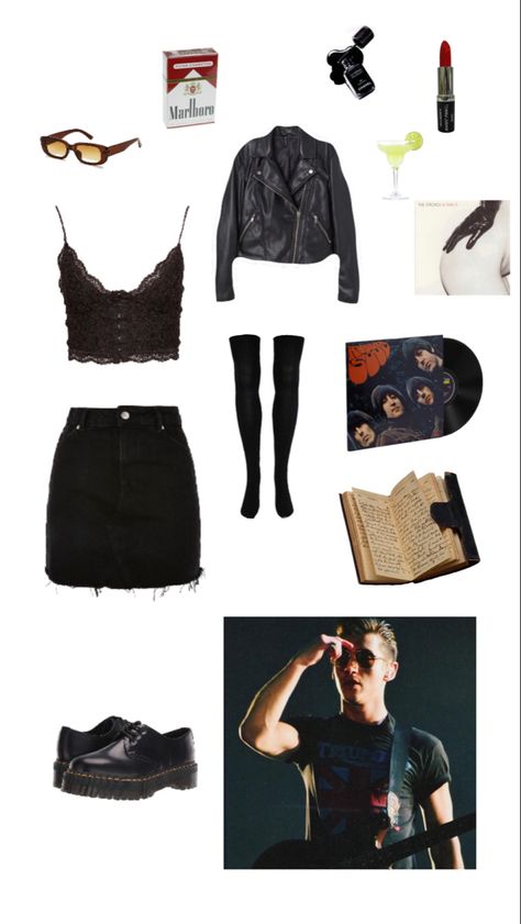 Concert Fits Arctic Monkeys, Alex Turner Inspired Outfit, Alex Turner Style Outfits, Arctic Monkeys Style Fashion, Arctic Monkeys Concert Outfit Plus Size, Artic Monkeys Inspired Outfits, Arabella Arctic Monkeys Outfit, Arctic Monkeys Concert Fit, Artic Monkeys Concert Outfit Ideas