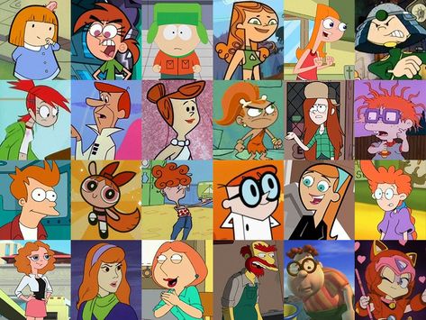 Cartoon Redhead, Redhead Cartoon Characters, Redhead Cartoon, Red Head Cartoon, Characters With Red Hair, Red Hair Cartoon, Cartoon Network Characters, Hair Cartoon, Girls With Red Hair