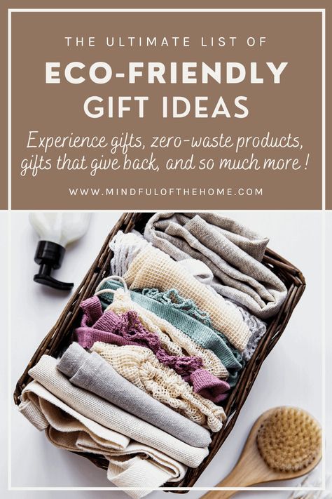 Need an eco-friendly gift for a loved one but not sure what to get? Check out this list for a bunch of sustainable gift ideas that include ideas for experience gifts, zero-waste and plastic-free gift ideas, gifts that give back to the planet, and more! #gifting #ecogifts #sustainability #ecoconscious #gogreen #consciousconsumerism Gift Ideas For Anyone, Conscious Consumerism, Sustainable Gift Ideas, Free Gift Idea, Environmentally Friendly Gifts, Small Business Gifts, Sustainable Christmas, Eco Friendly Christmas, Zero Waste Gifts