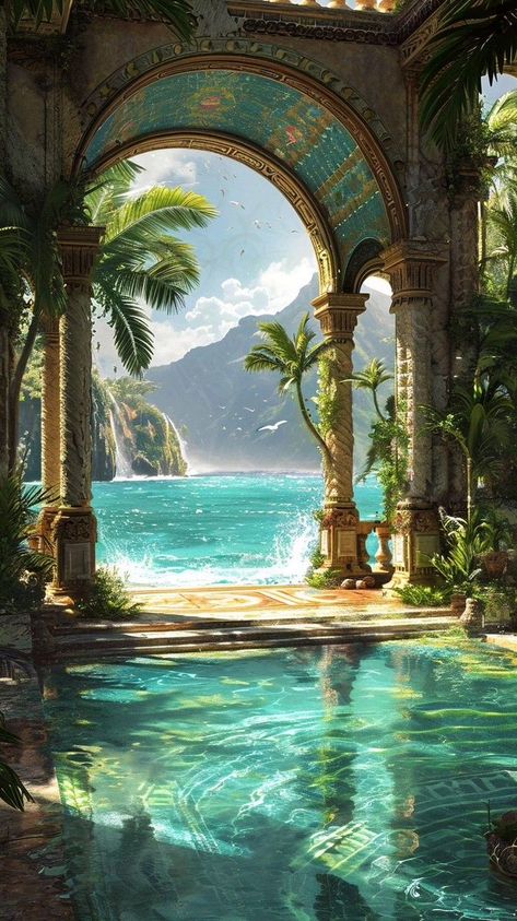 The Setting Sun, Personal Aesthetic, Fantasy Castle, Fantasy City, Fantasy Places, Fantasy Setting, Golden Light, Setting Sun, Fantasy Art Landscapes