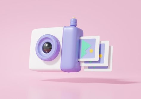 Camera Cartoon, Photography Concept, 3d Camera, Photo Camera, Camera Icon, Lens Camera, Old Camera, Blender 3d, Vintage Camera