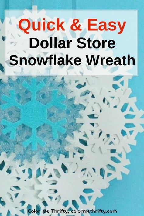 Diy Door Decor, Holiday Wreaths Christmas, Snowflake Wreath, Simple Snowflake, Budget Crafts, Winter Home, Garden Art Projects, Easy Craft Projects, Seasonal Wreaths