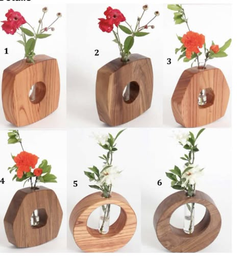 Test Tube Bud Vase, Test Tube Planter, Tube Planter, Bud Flower, Test Tube Vase, Vase Holder, Scrap Wood Projects, Wooden Vase, Wood Vase