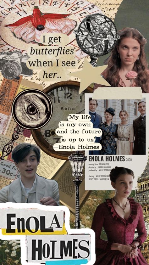 Enola Holmes Poster Vintage, Enola Holmes Aesthetic Poster, Enola Holmes Collage, Ebola Holmes Wallpaper, Elona Holmes Wallpaper, Elona Holmes Aestetic, Sherlock Holmes Enola Homes, Enola Holmes Poster, Enola Holmes 1