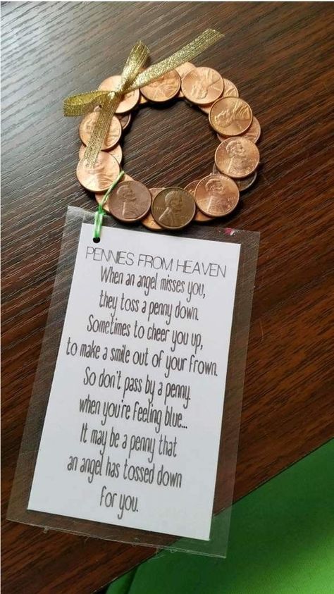 Letter From Heaven, Pennies From Heaven, Christmas Gift Basket Ideas, Diy Simple, Christmas Gift For Mom, Cadeau Diy, Diy Coasters, Gift Basket Ideas, Christmas Gift Basket