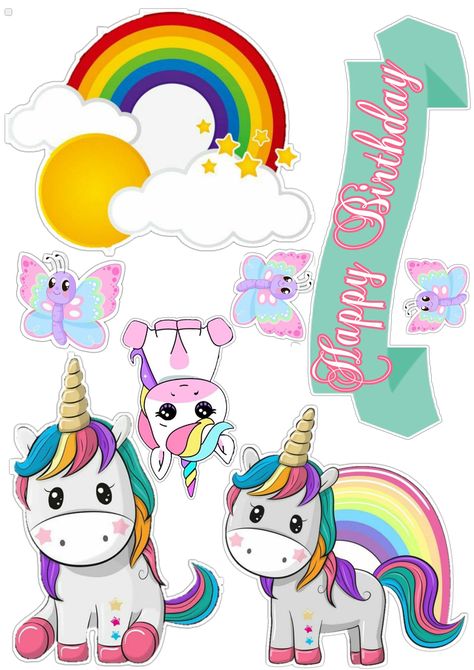 Happy Birthday Cake Topper Printable, Unicorn Cake Design, Unicorn Happy Birthday, Cake Topper Printable, Boys Kurta Design, Birthday Cake Topper Printable, Unicorn Cake Topper, Boys Kurta, Girl Birthday Cards