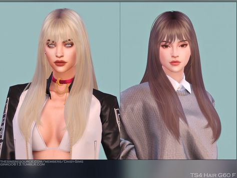 Sims 4 Cc Hair Long Bangs, Sims Bangs, Sims 4 Bangs, Sims4 Mod, Ts4 Hair, Male Sims, Anime Long Hair, Mod Hair, Cc Hair