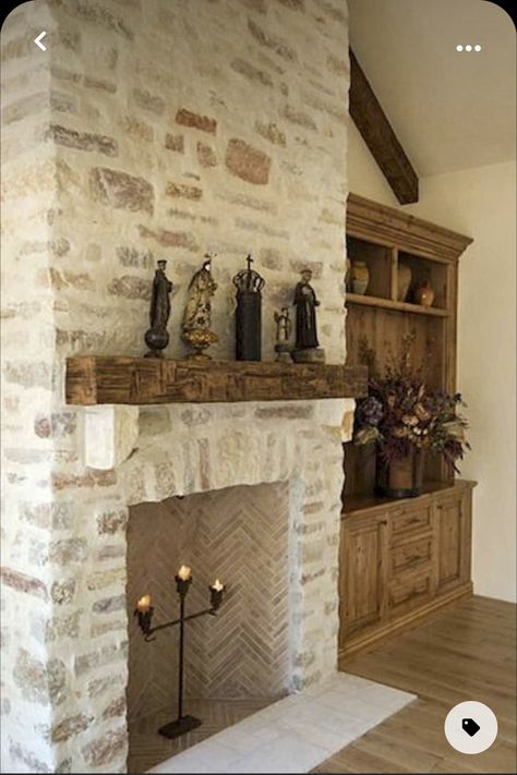 Fireplace Built In Cabinets, Fireplace Arch, Chimney Decor, Floor Stone, Rustic Stone Fireplace, Stacked Stone Fireplaces, California Luxury, Fireplace Built Ins, Rock Fireplaces