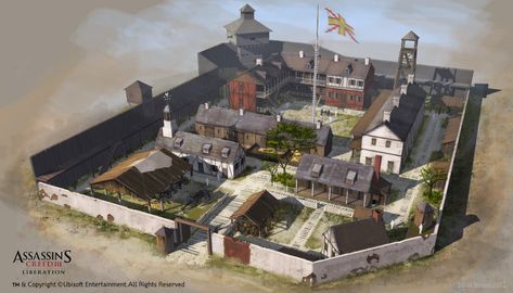 Fantasy Barracks, Medieval Barracks, View Reference, Military Barracks, Sci Fi Architecture, Apocalypse World, Apocalypse Aesthetic, Post Apocalyptic Art, Base Building