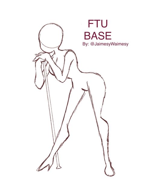 Made this base while drawing and thought it’d come to good use for anyone, you can 100% use this base but please tag me @JaimesyWaimesy on all social media. Roller Skating Base Drawing, Popstar Poses Drawing Reference, Welcome Home Oc Body Base, Free To Use Base, How To Draw A Skirt, Free Base Drawing, Hot Drawing Base, Hazbin Hotel Drawing Base, Free Art Base