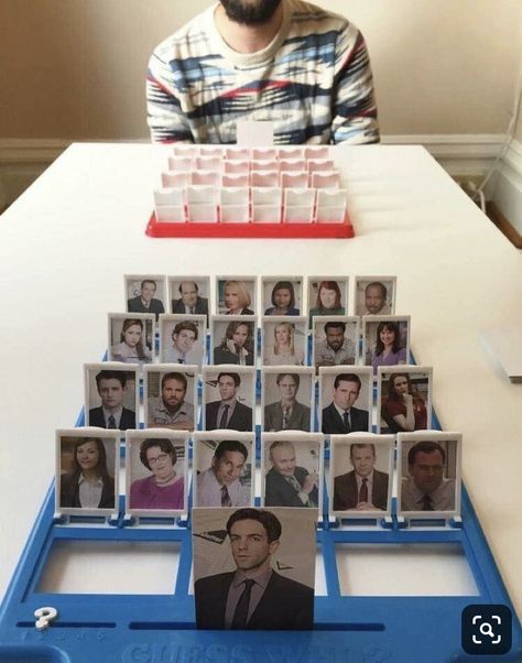 Diy Guess Who Game, Diy Guess Who, Party Time Quotes, Office Themed Party, Guess Who Game, Office Birthday Party, Office Party Games, Office Themes, Office Birthday