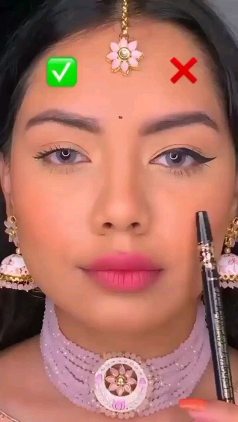 Saree Tutorial, Art Eyeliner, Eyeliner Art, Makeup Brushes Guide, Simple Makeup Tips, Makeup Hacks Tutorials, Natural Face Skin Care, Perfect Eyeliner, Rave Makeup