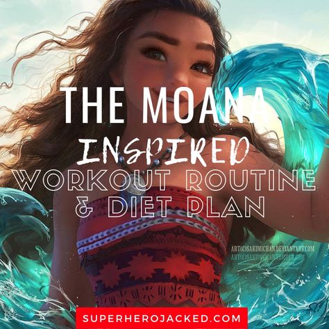 Moana Inspired Workout Routine and Diet Plan: Train like A True Wayfinder Disney Movie Workouts, Disney Workout, Super Hero Training, Hero Training, Superhero Jacked, Princess Workout, Movie Workouts, Celebrity Workout Routine, Zumba Videos