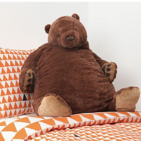 Ikea Djungelskog, Djungelskog Bear, Bear Sticker, Just Chilling, Feel Safe, Brown Bear, Soft Toy, Greeting Card