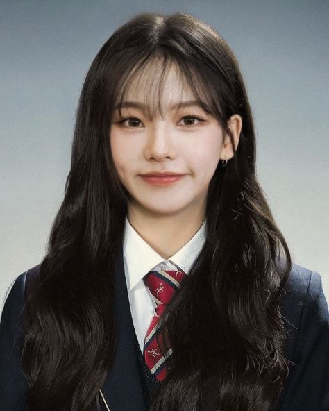 Kpop Idol Id Photo School, Karina Id Photo, Karina Yearbook, Kpop School Photo, Karina School, Student Id Photo, Kpop Id, Aespa Edit, Yearbook Photoshoot