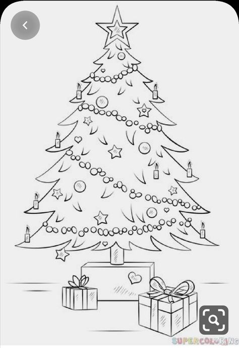 Simple Christmas Tree Drawing, Christmas Pictures To Draw, Christmas Tree Drawing Easy, Christmas Decorations Drawings, Clipart Drawings, Crismas Tree, Animated Christmas Tree, Xmas Drawing, Realistic Christmas Trees