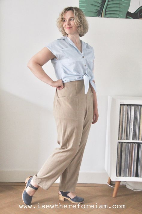 Pietra Pants, Bias Binding, Blackbird, Hug Me, Striped Linen, Pure Linen, Sewing Techniques, Top Stitching, Black Bird