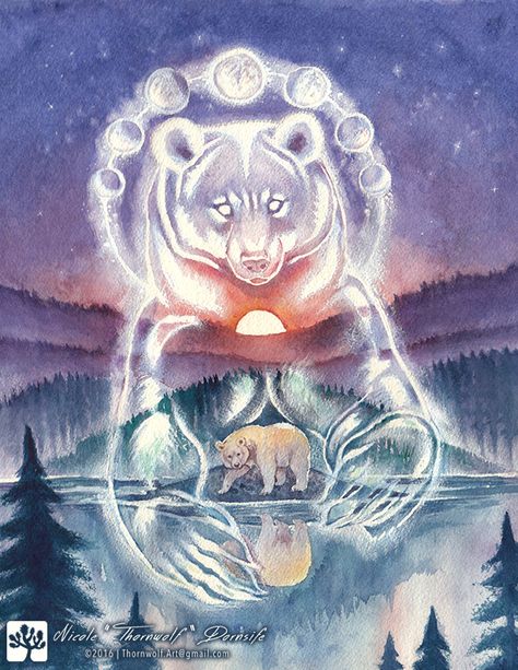 Polar Bear Spirit Animal, Spirit Animal Drawing, Spirit Animal Bear, Spirit Painting, Arte Haida, Kermode Bear, Bear Spirit Animal, Bear Spirit, Bear Totem