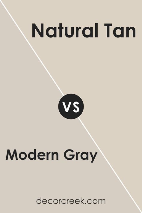 Modern Gray SW 7632 by Sherwin Williams vs Natural Tan SW 7567 by Sherwin Williams Natural Tan Sherwin Williams, Tan Sherwin Williams, Grey Wall Color, Taupe Paint, Neutral Paint Colors, Neutral Paint, Natural Tan, Neutral Palette, Coordinating Colors