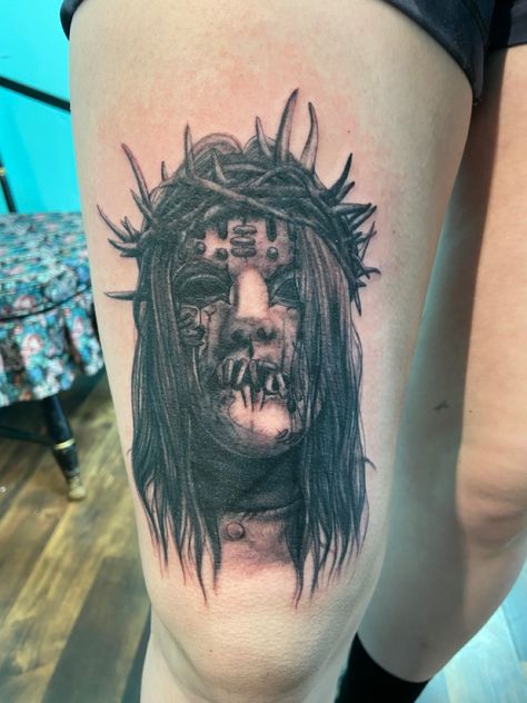 Joey Jordison Tattoo, Slipknot Joey Jordison, All Hope Is Gone, Joey Jordison, Joker Images, Funky Tattoos, Slipknot, Tattoo Lettering, Body Mods