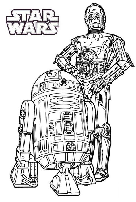 r2 d2 and c3po coloring star wars page printable Star Wars Coloring Sheet, Skull Outline, Star Wars Coloring Pages, Star Wars Coloring Book, Star Wars Coloring, Star Wars Colors, Star Coloring Pages, Printable Star, Star Wars Prints