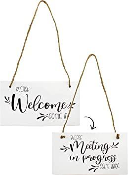 Meeting In Progress, Reserved Table Signs, Cottage Style Bathrooms, Office Door Signs, A Frame Signs, Don't Disturb Sign, Retail Signage, Real Estate Signs, Door Signs Diy