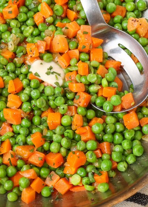 Peas And Carrots Recipe Side Dishes, Frozen Peas And Carrots Recipe, Creamed Peas And Potatoes, Peas And Carrots Recipe, Frozen Peas And Carrots, Bacon Ranch Pasta Salad, Creamed Peas, Carrot Vegetable, Peas And Carrots