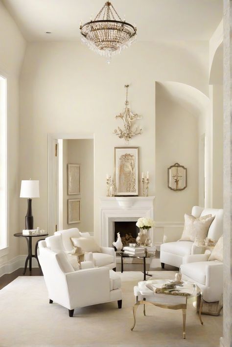 living room design, home decor, interior design services, wall painting services Pearl White Wall Paint, Pearly White Sherwin Williams Walls, Pearly White Sherwin Williams, Sw Pearly White, Color For Living Room Walls, Kitchen Hardware Trends, Color For Living Room, White Walls Living Room, Paint Guide