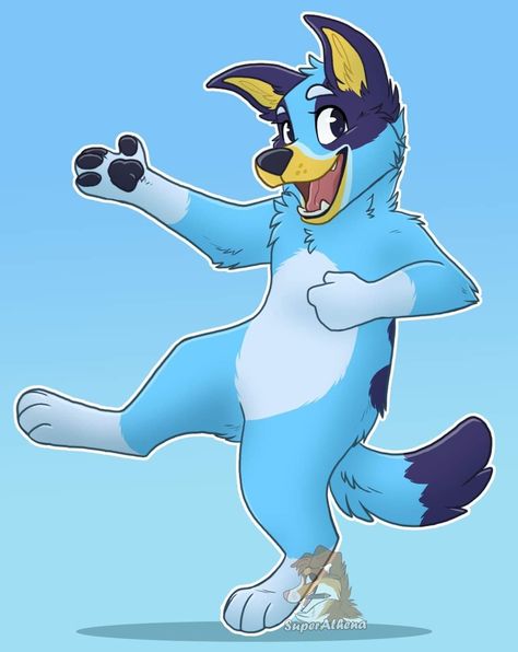 Bluey Art, Bandit Heeler, Lost Control, Jr Art, Deer Art, Animal Jam, Disney Junior, Kids Shows, Disney Cartoons