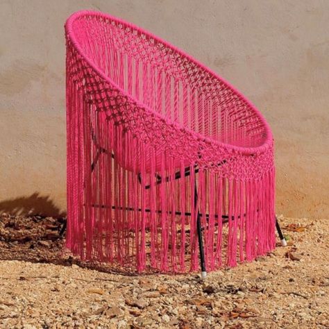 🇲🇽♥️ A unique statement Mexican Artisan macrame chic chair: DM us for custom color🥰 You think you know MeXican Artisan Design, but you have NO IDEA how PASSIONATE , CREATIVE, MASTERFUL, & HARD-WORKING MY PEOPLE ARE. It’s my @giLherrera mission to catapult MeXican Design & Designers to the TOP. It NEEDS to be seen & Enjoyed. . . #coloresdecor #interiordesign #homedecor #mexicanstyle #mexicandesign #mexicanaesthetic #mexico #mexican #interiordesigner #realtor #realestate #bohochair #palmspr... Mexican Macrame, Patio Courtyard Ideas, Mexican Chairs, Macrame Furniture, Butterfly Chair Cover, Hoop Chair, Design My Room, Statement Chair, Macrame Chairs